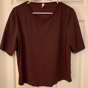 Lululemon Maroon Crop T Shirt